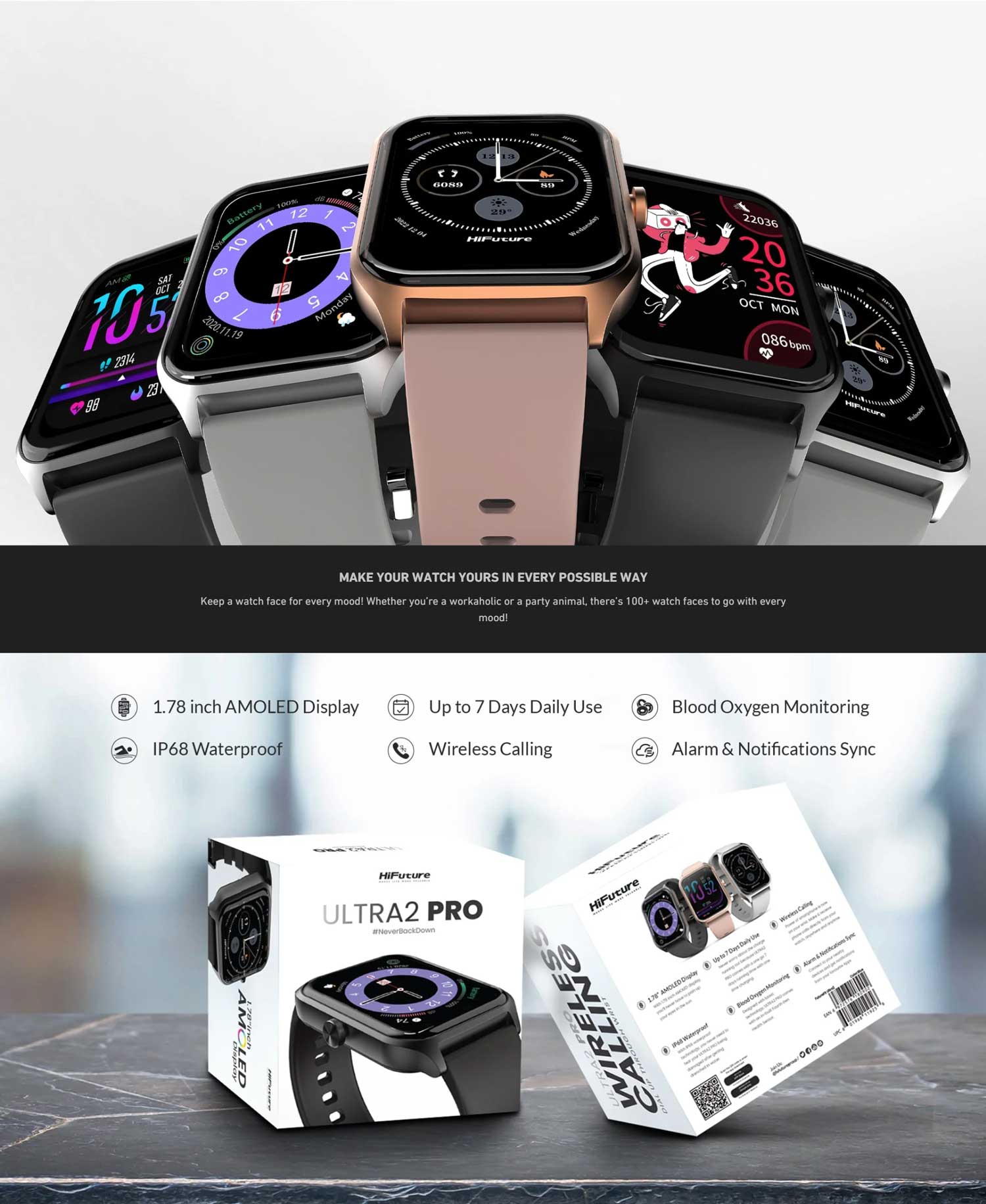 Hi Future Ultra 2Pro Bluetooth Calling Smart Watch 8