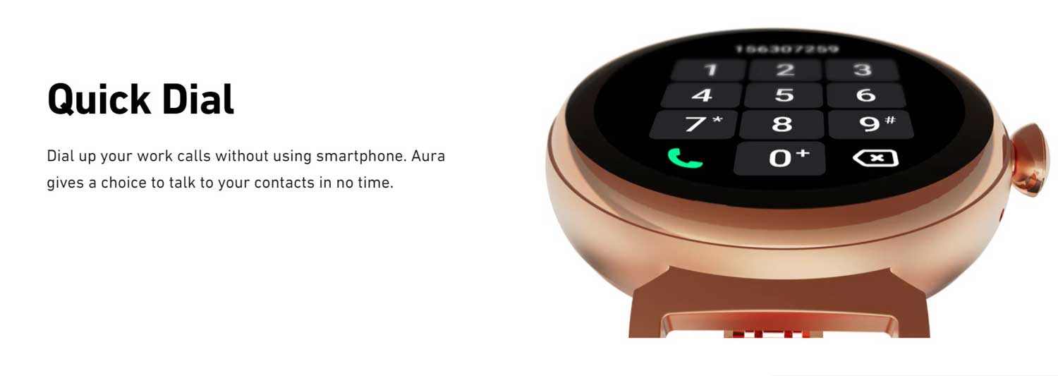 HiFuture Aura AMOLED Bluetooth Calling Lady Smart Watch 4