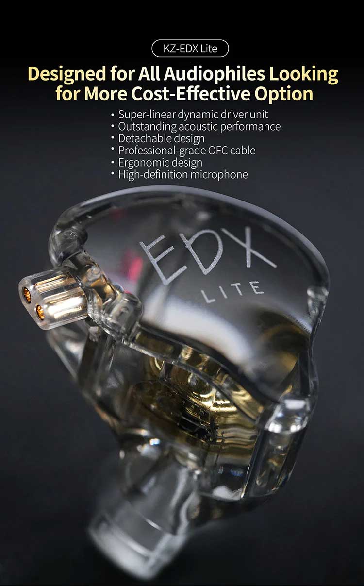 KZ EDX Lite Dynamic Driver In Ear Monitor 5