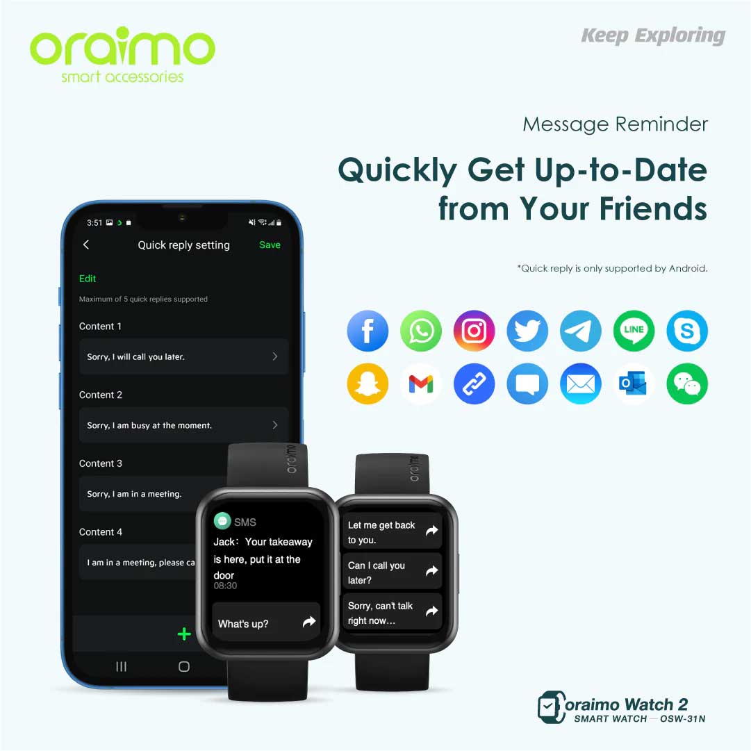 Oraimo OSW 31N Watch 2 GPS Smart Watch 10