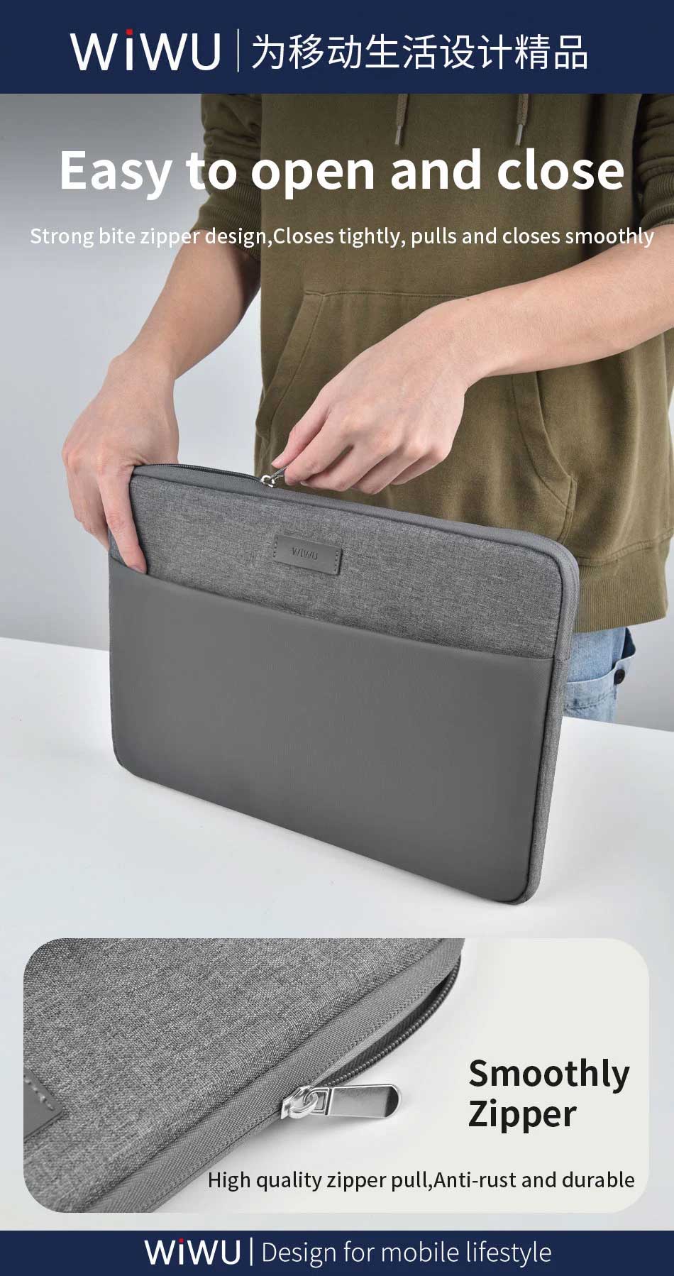 WiWU Minimalist Laptop Sleeve for Macbook 7