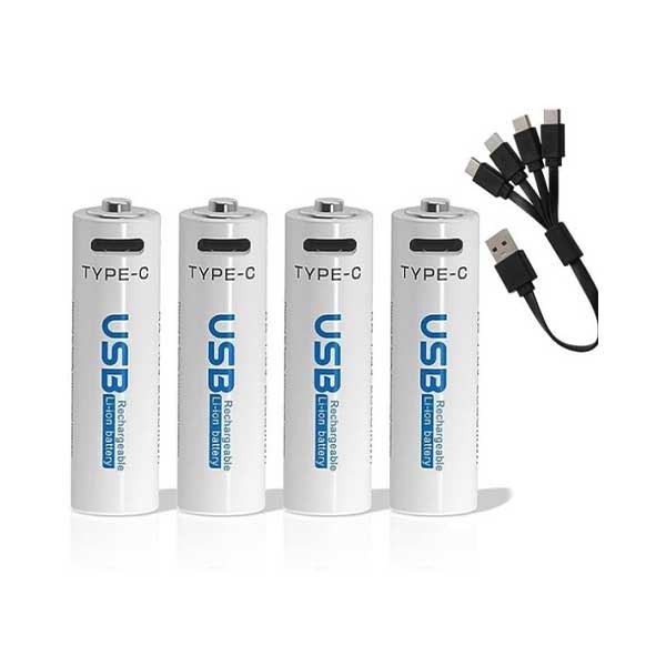 AiVR AA USB Rechargeable Batteries (4pcs)