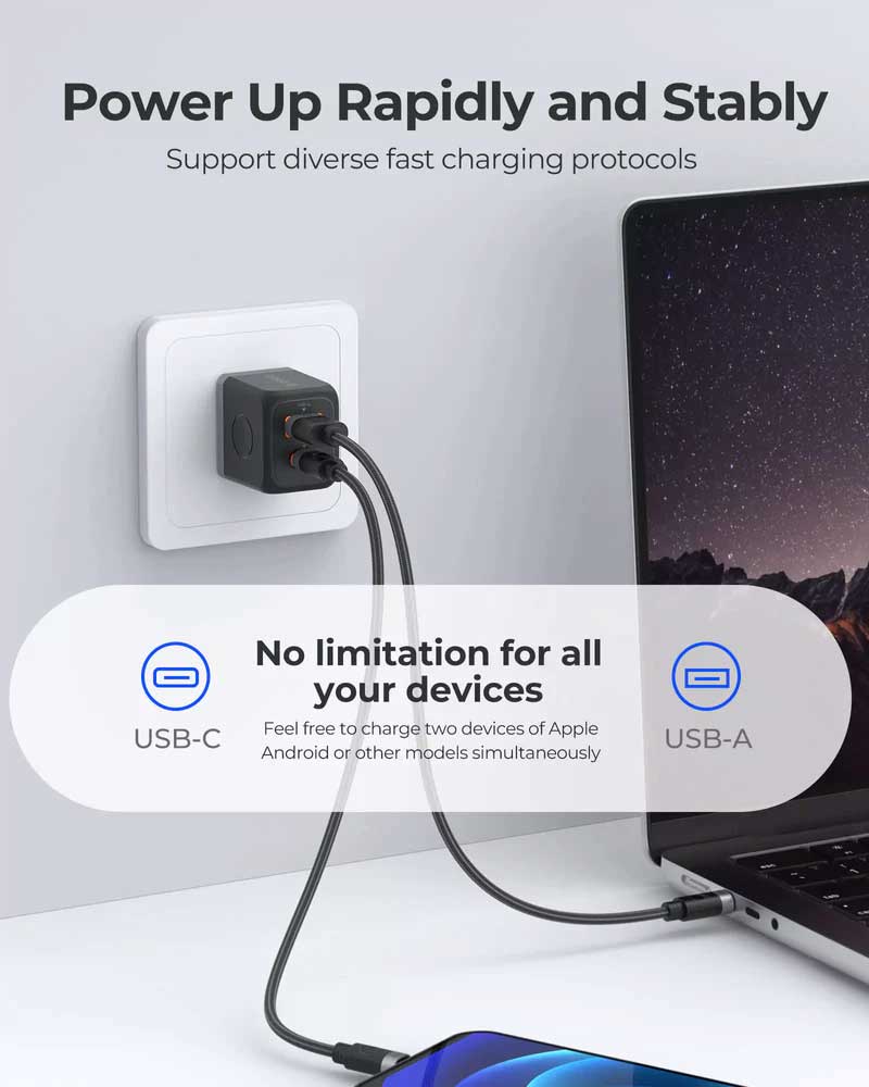 ORICO PD 30W USB C Charger with Type C to Type C Cable Set 3