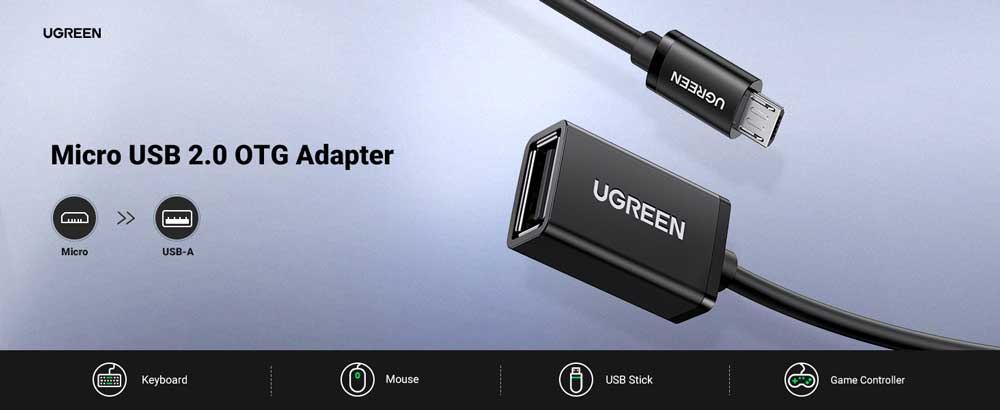 Ugreen Micro USB Male to USB Female OTG Converter 10396 2