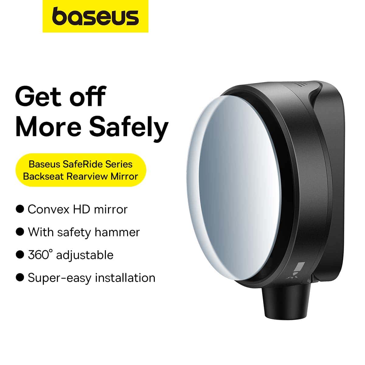 Baseus SafeRide Series Backseat Rearview Mirror Cluster 1Pcs 3 2
