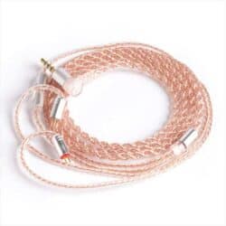 KBEAR 4 Core Silver Plated Copper Cable with Mic 2 Pin 3