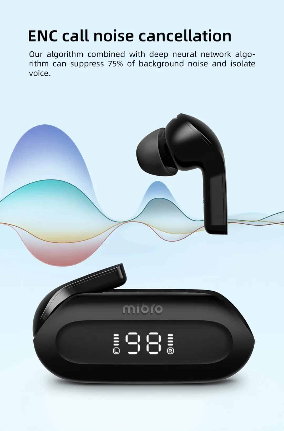 Mibro Earbuds 3 ENC True Wireless Earbuds with Digital Display 9
