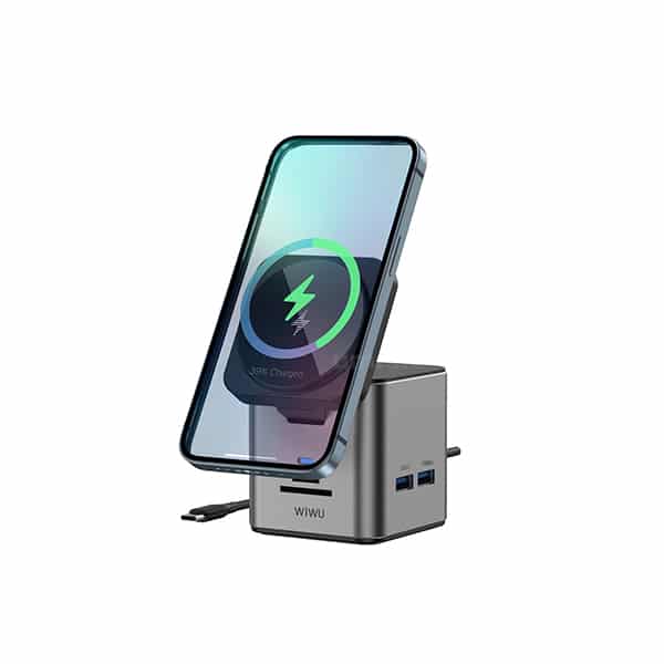 WiWU Wi W025 9 in 1 Multi Ports Docking Station and Wireless Charger 4