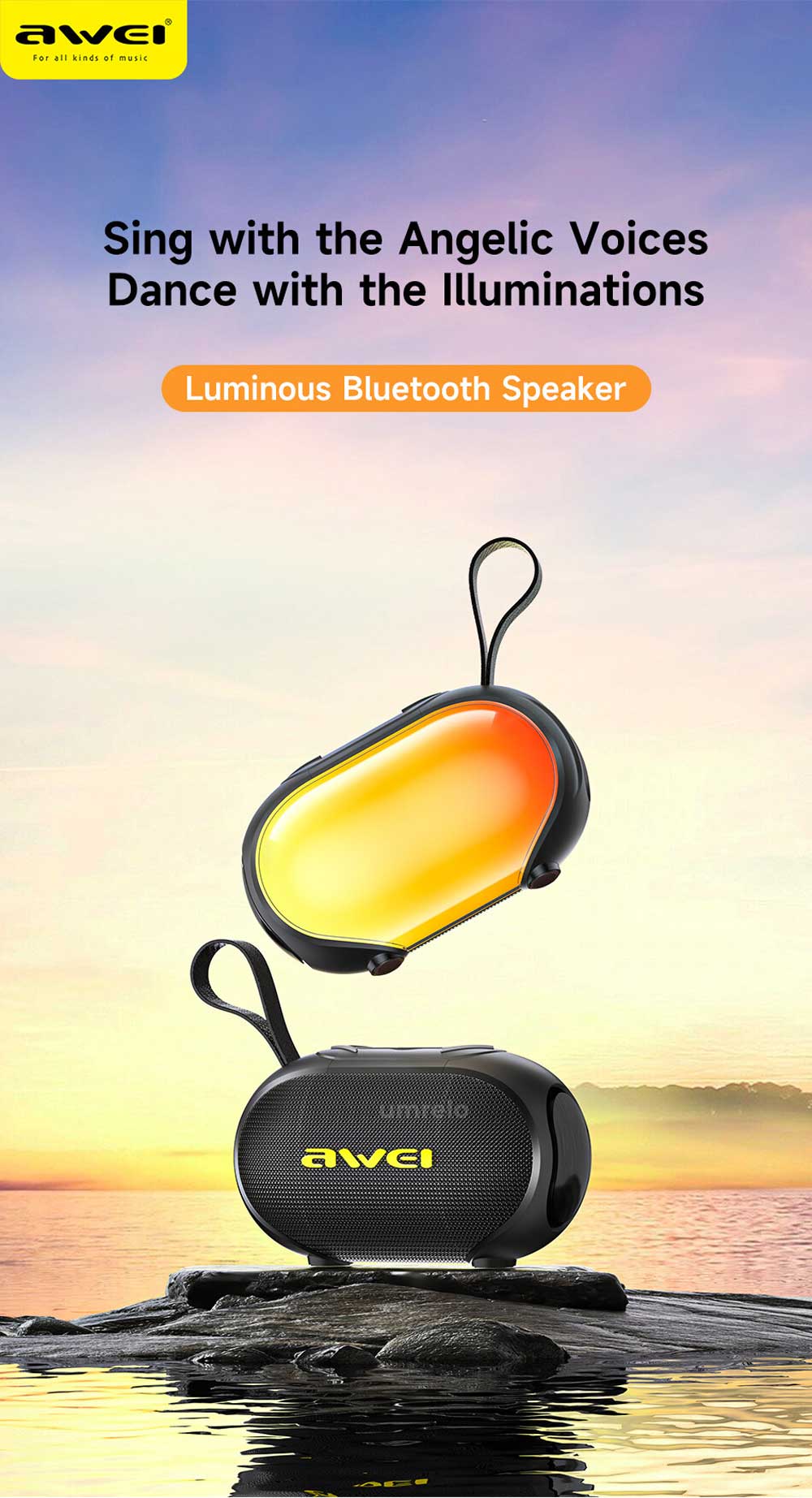 Awei KA1 Portable RGB Bluetooth Speaker 2