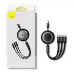 Baseus Miror Series II 66W Retractable 3-In-1 Fast Charging Data Cable USB To M+L+C - Image 3