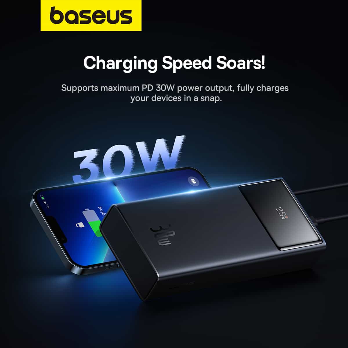 Baseus Star Lord 30000mAh 30W Digital Display Fast Charging Power Bank 3 2