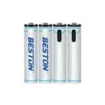 Beston 1.5V AAA Lithium USB-C Rechargeable Battery 660mWh 4PCS