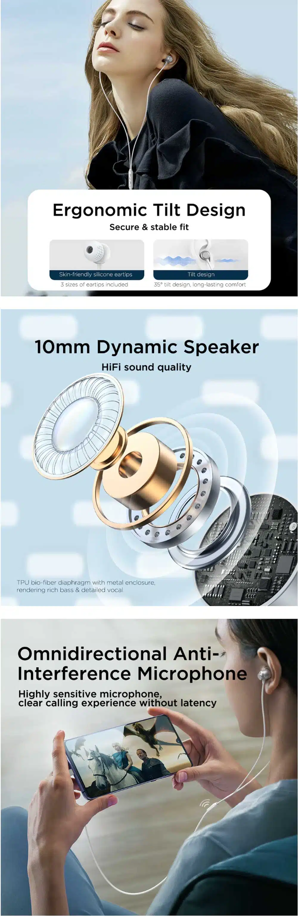 Joyroom JR-EC06 Type-C Metal In-Ear Wired Earphone