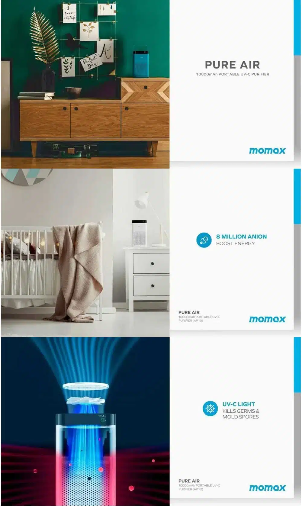 Momax AP10 Pure Air Portable UV-C Purifier