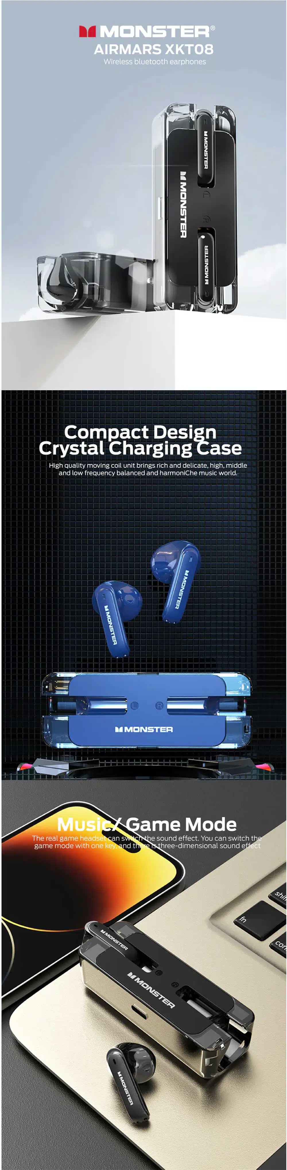 Monster XKT08 True Wireless Earbuds