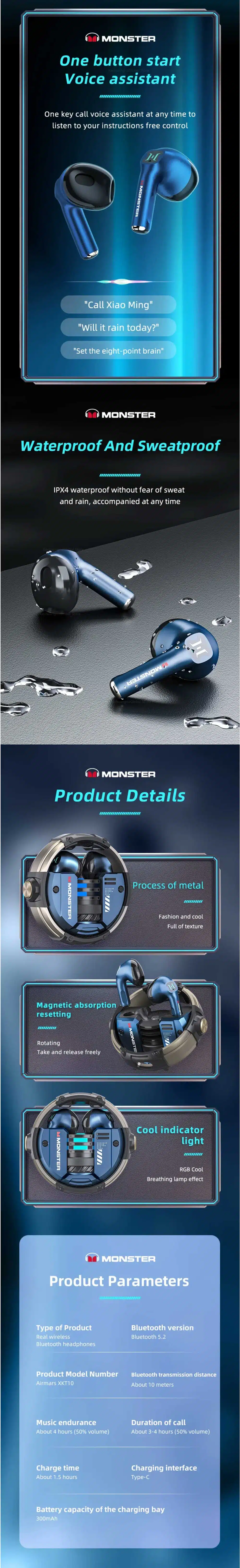 Monster XKT10 True Wireless Earbuds