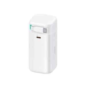 USAMS US CD216 PD 45W 18000mAh Dual Type C Power Station with Retractable Magnetic Cable White