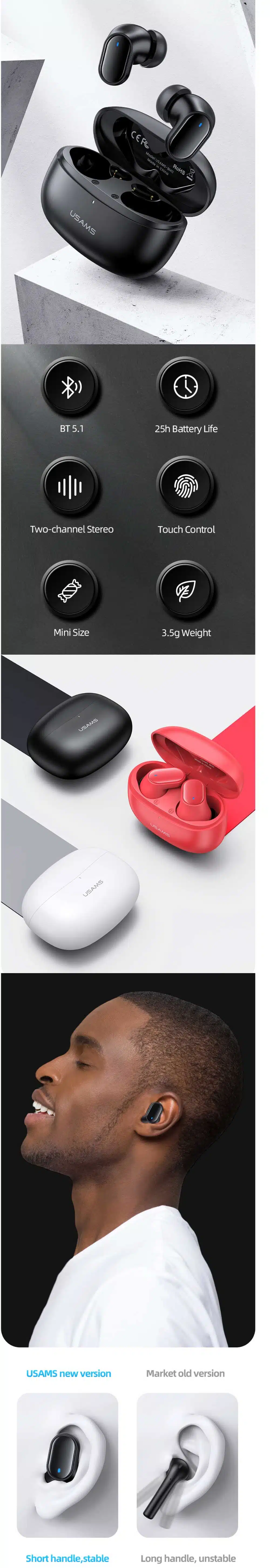 Usams BH-11 True Wireless Earbuds