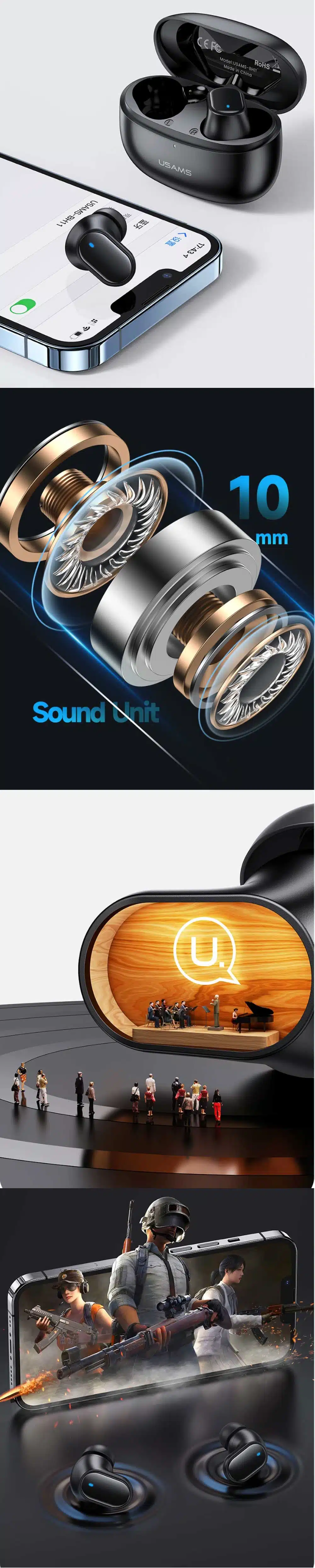 Usams BH-11 True Wireless Earbuds