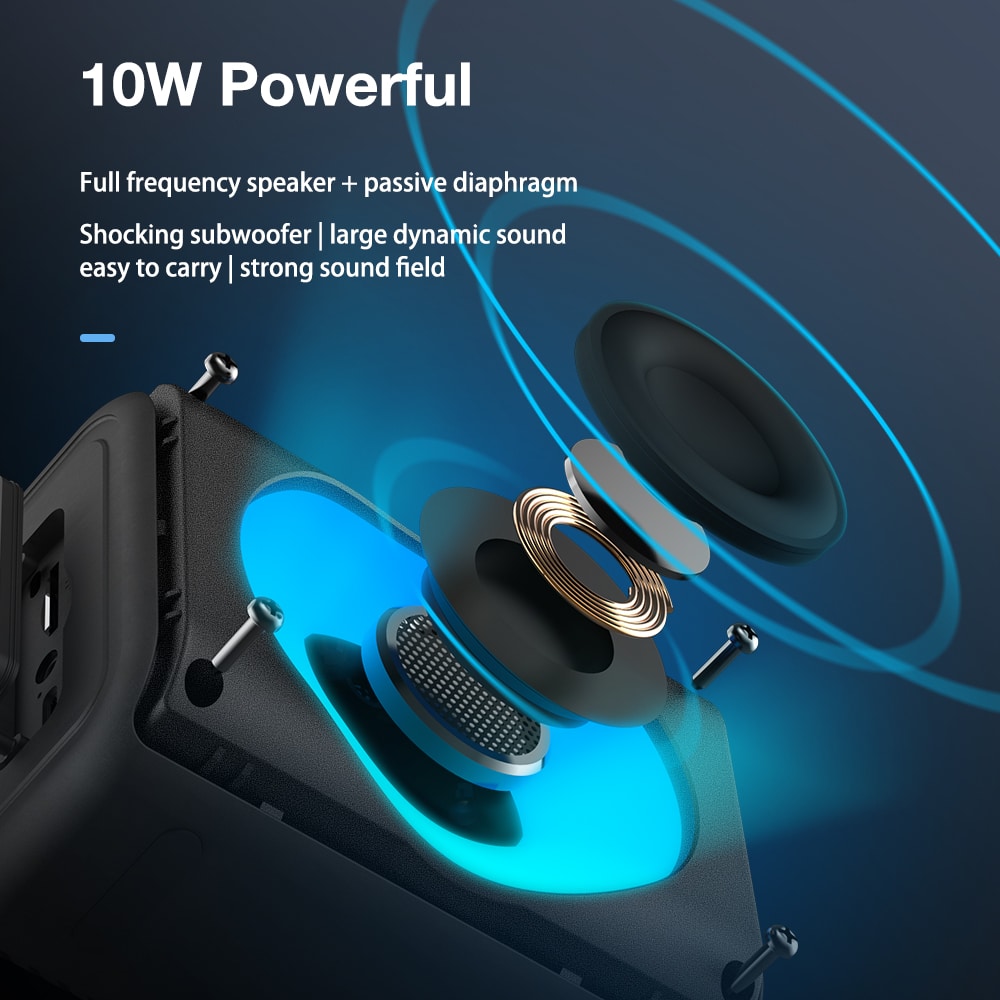 Blitzwolf AirAux BW WM2 10W 2000mAh RGB Bluetooth Speaker 2 4
