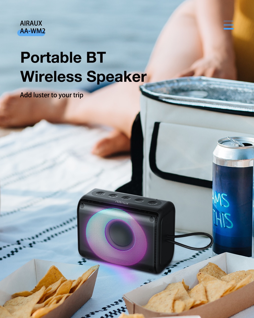 Blitzwolf AirAux BW WM2 10W 2000mAh RGB Bluetooth Speaker 2 6