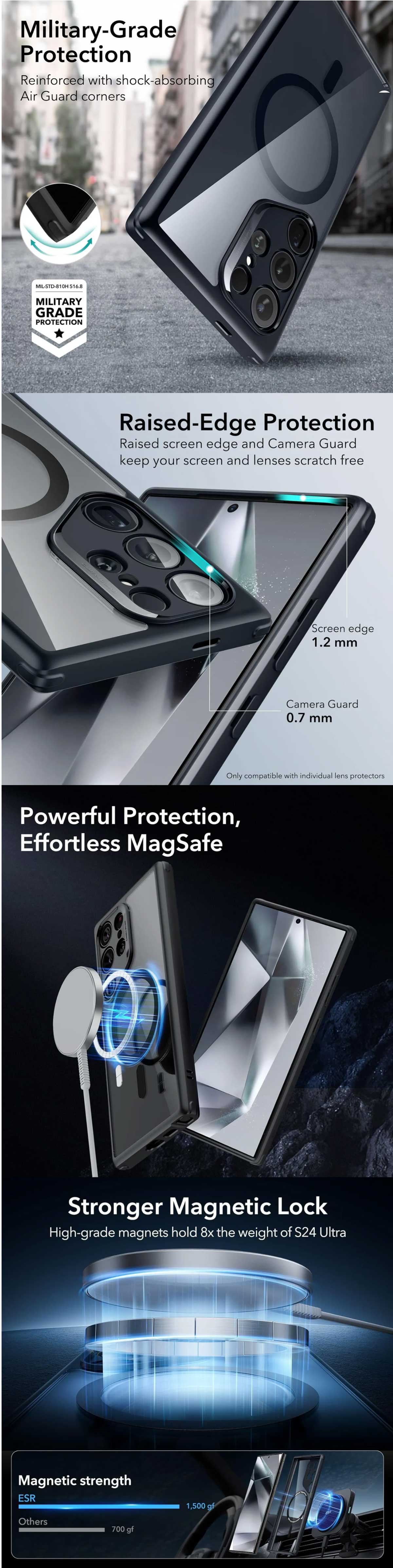 ESR Samsung Galaxy S24 Ultra Classic Hybrid (HaloLock) Case