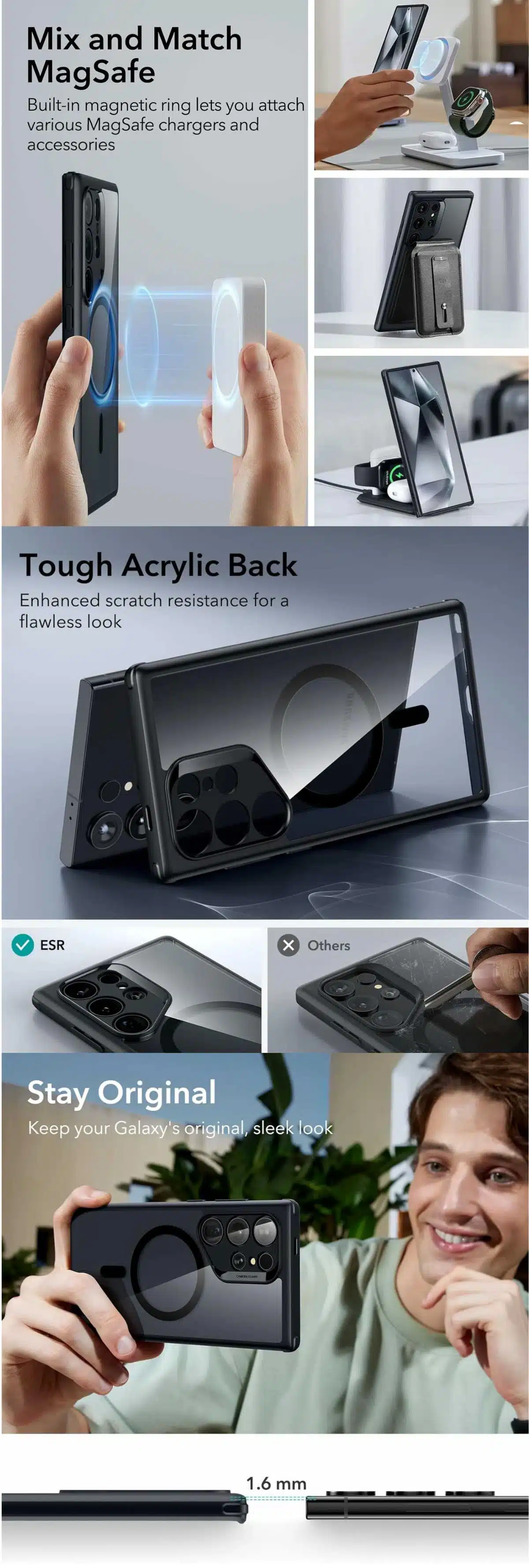 ESR Samsung Galaxy S24 Ultra Classic Hybrid (HaloLock) Case
