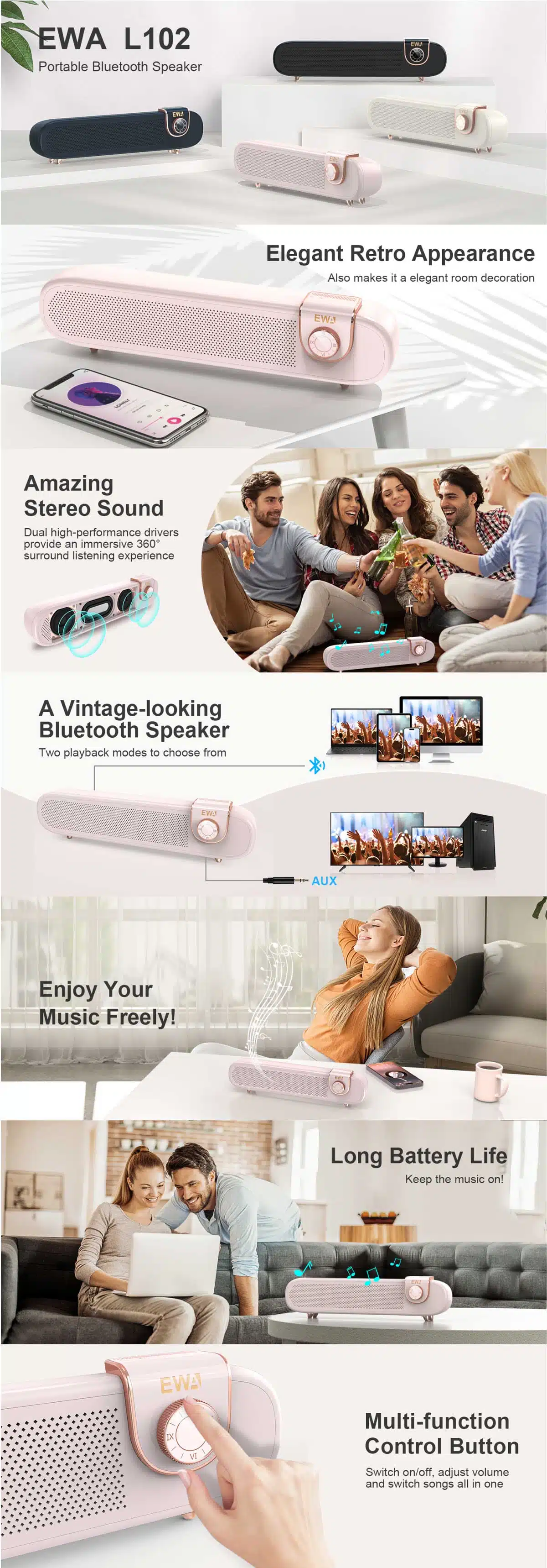 EWA L102 Sound Blaster Bluetooth Speaker
