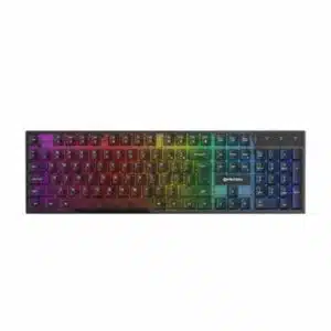 Introducing the Fantech Shikari K515 RGB Membrane Gaming Keyboard with Advance Anti-Ghosting – the perfect addition to your gaming setup. With 104 keys and a membrane switch type, this keyboard provides a comfortable and responsive typing experience. Anti-Ghosting technology ensures that up to 6 keys can be pressed simultaneously without any confusion or delay, giving you an edge in intense gaming situations. Measuring at 440 x 130 x 30mm and weighing only 429.3g, this keyboard offers both comfort and convenience. The wired connection type ensures a stable connection for uninterrupted gameplay while the RGB lighting adds an aesthetic touch to your setup. Rest assured with the Supplier Warranty of this product for a duration of twelve months – giving you peace of mind in case anything goes wrong. Upgrade your gaming experience today with Fantech Shikari K515 RGB Membrane Gaming Keyboard with Advance Anti-Ghosting!