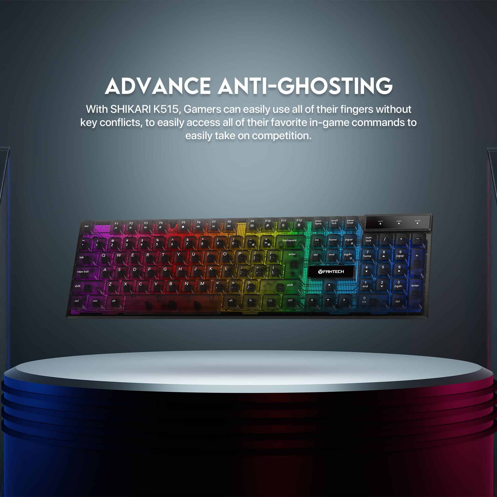 Fantech Shikari K515 RGB Membrane Gaming Keyboard 6