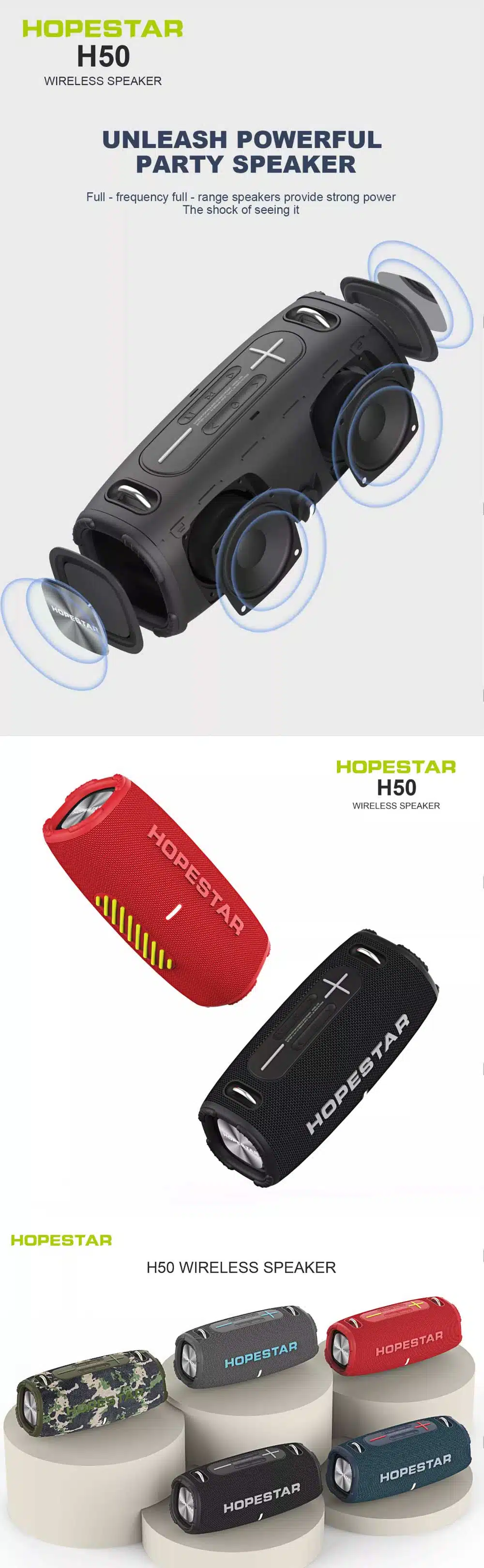 HOPESTAR H50 Dual Party Bluetooth Speaker