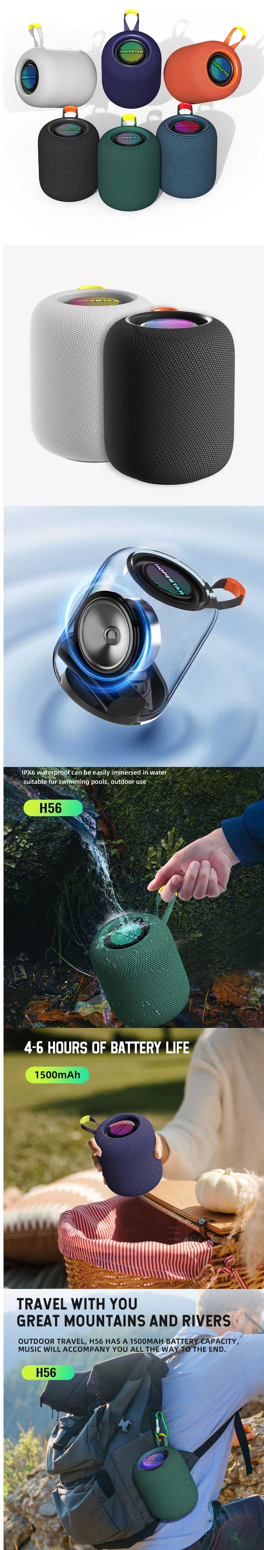 HOPESTAR H56 Portable Outdoor Bluetooth Speaker