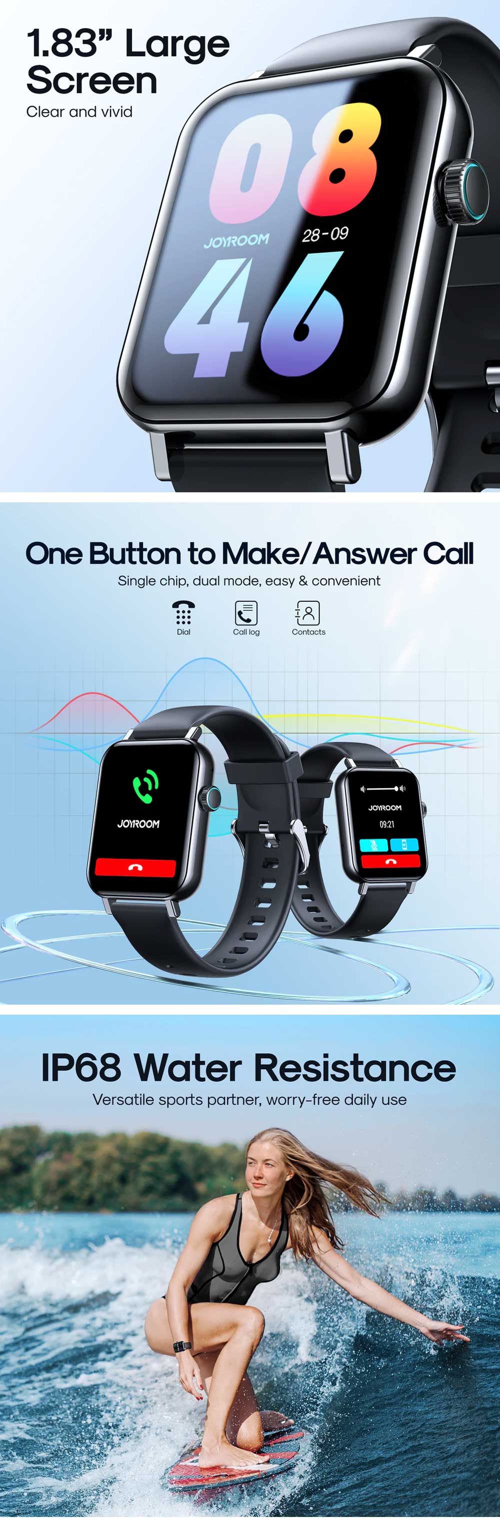 Joyroom JR-FT5 Bluetooth Calling Smart Watch