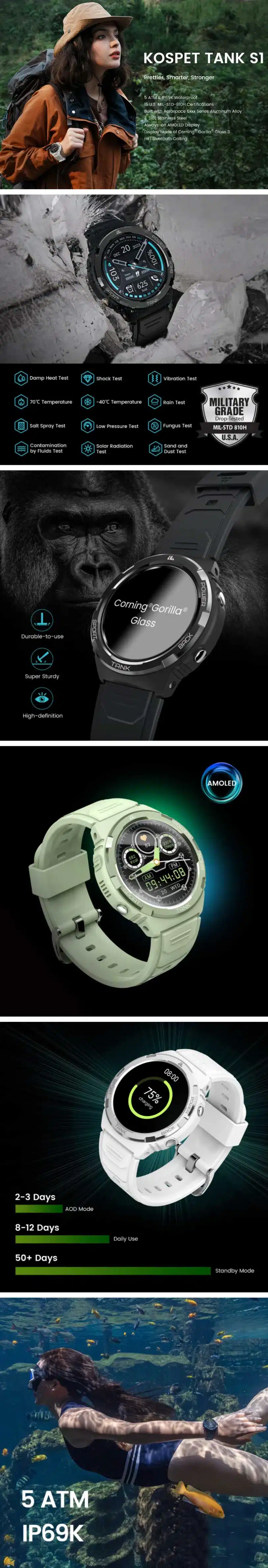 KOSPET TANK S1 Smartwatch