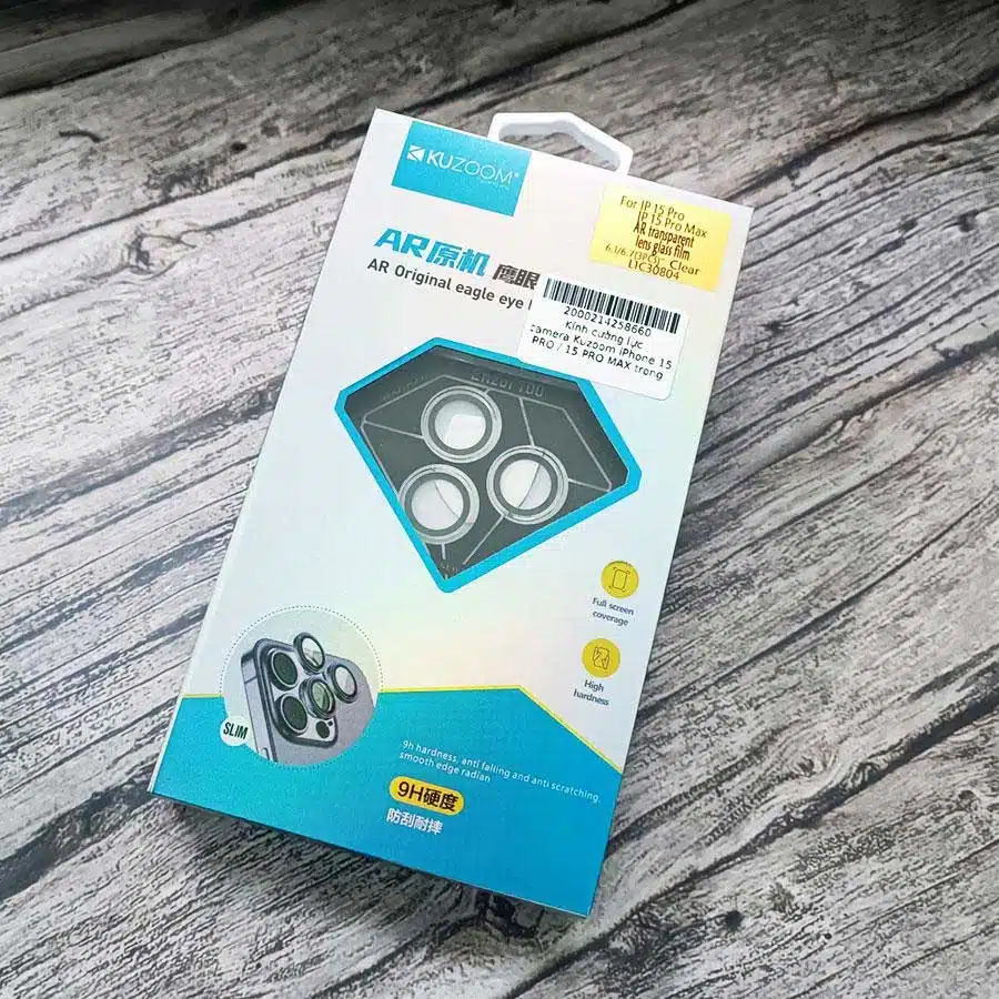 KUZOOM AR 9H Eagle Eye Lens Glass Film for iPhone 15 Pro / 15 Pro Max