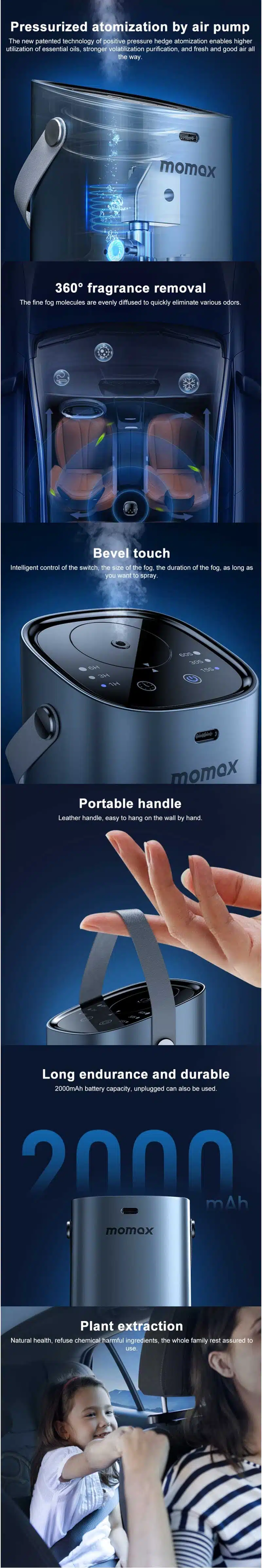 MOMAX CR9 RELAXAIRE Portable Aroma Diffuser