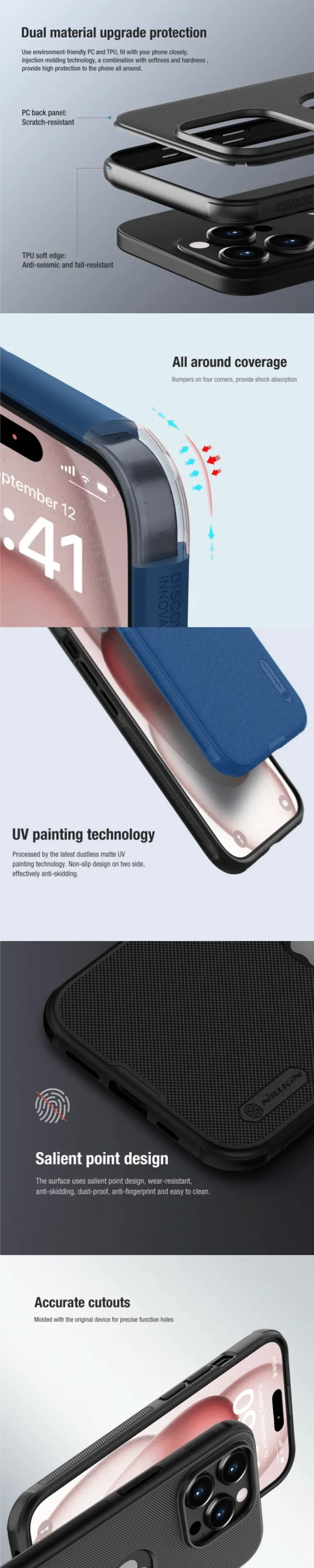 Nillkin Apple iPhone 15 Pro Max Super Frosted Shield Pro Case
