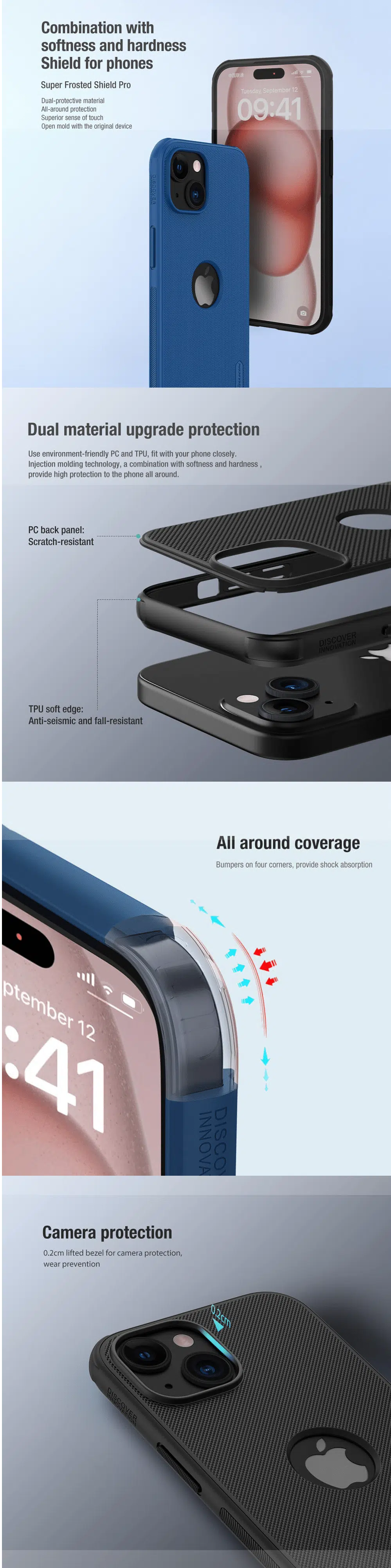 Nillkin Apple iPhone 15 Plus Super Frosted Shield Pro Case