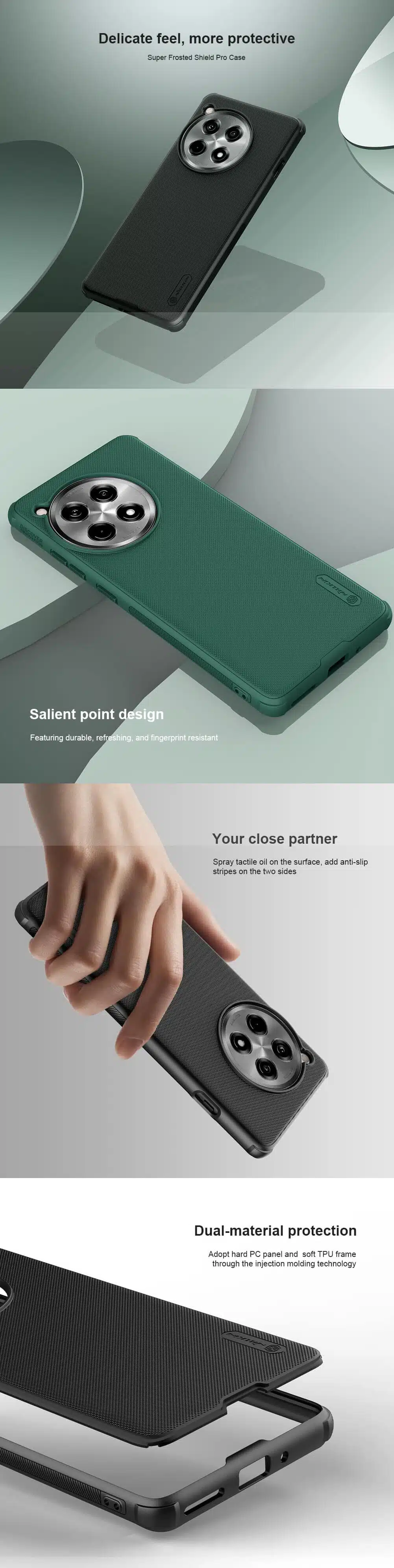 Nillkin Oneplus 12R Super Frosted Shield Pro Case