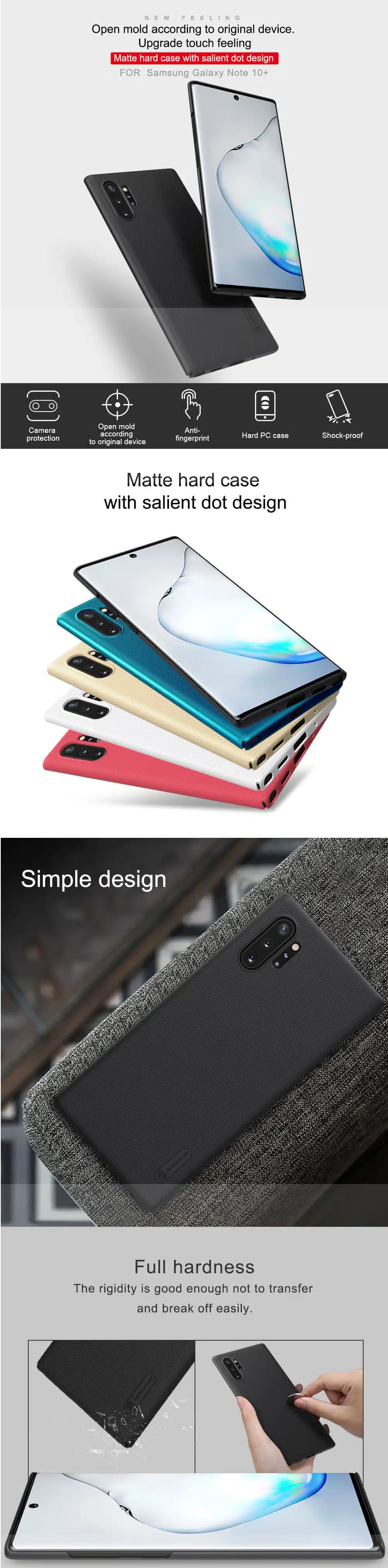 Nillkin Samsung Galaxy Note 10 Plus 5G Super Frosted Shield Case