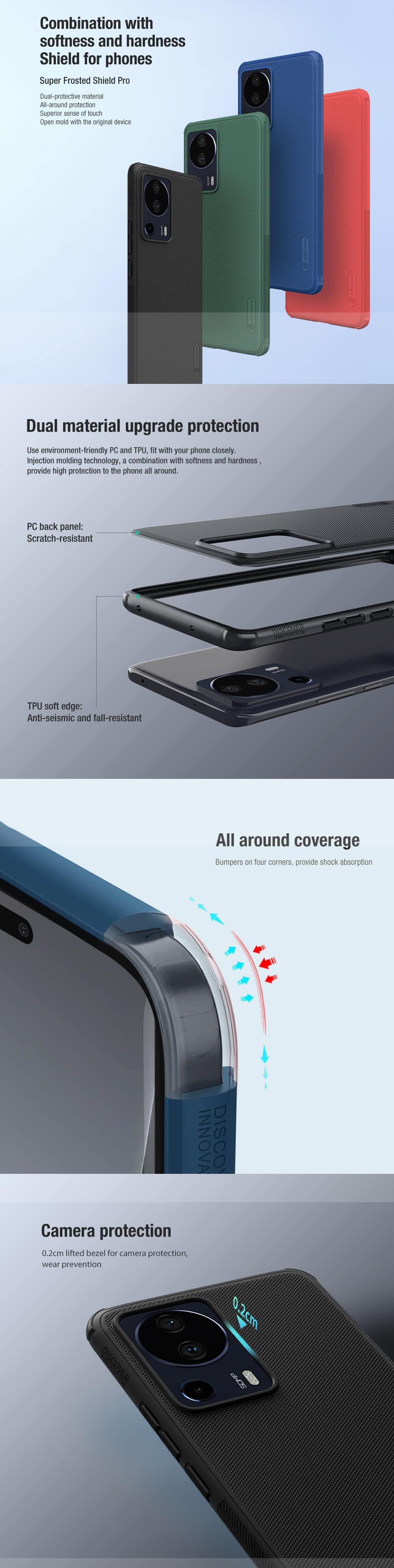Nillkin Xiaomi Mi 13 Lite/Civi 2 Frosted Shield Pro Case