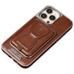 R,MBMAX Iphone 12 Pro Max Leather Case with Leather Wallet Stand