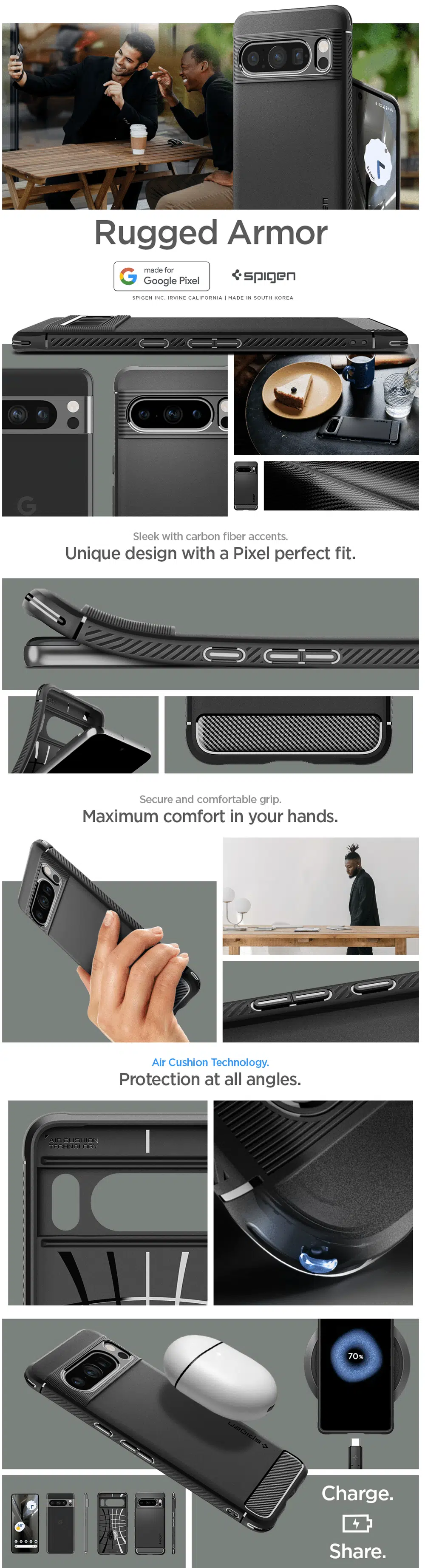 Spigen Google Pixel 8 Rugged Armor Case