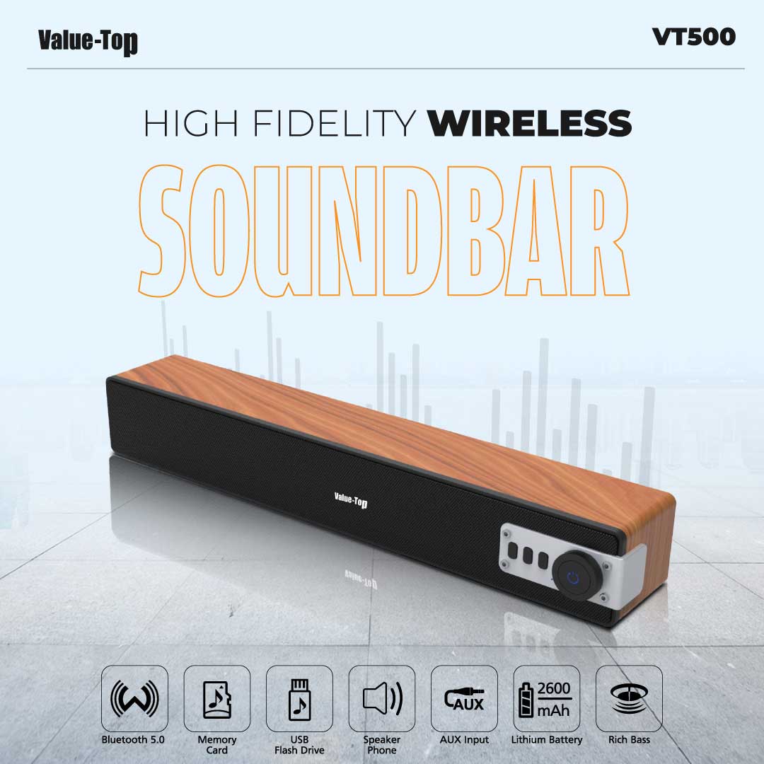 Value Top VT500 10W High Fidelity Wireless Soundbar 3