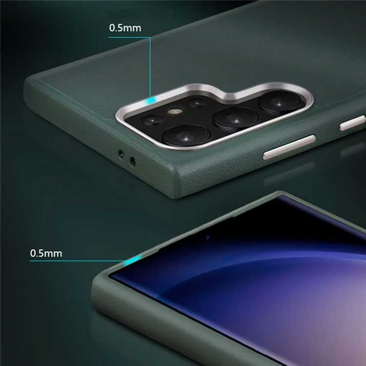 X Level Samsung Galaxy S24 Ultra Skin Feel PU Leather Magnetic Case 3