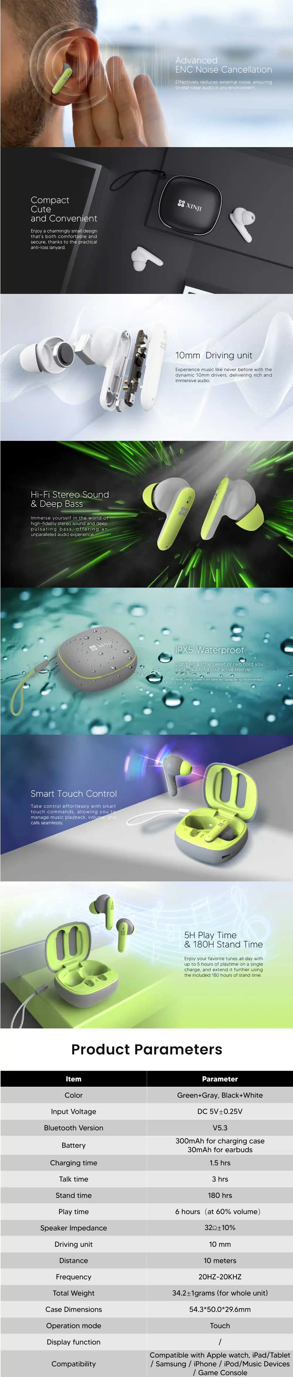 XINJI STONE M3 True Wireless Earbuds