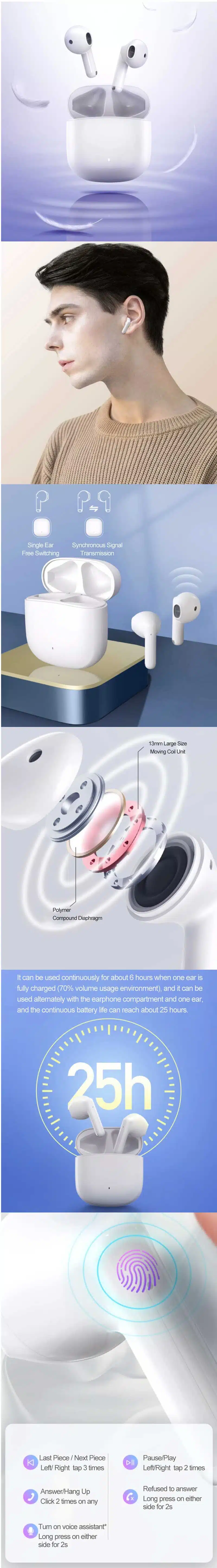 Xiaomi MIIIW Marshmallow True Wireless Earphones-MWTW03