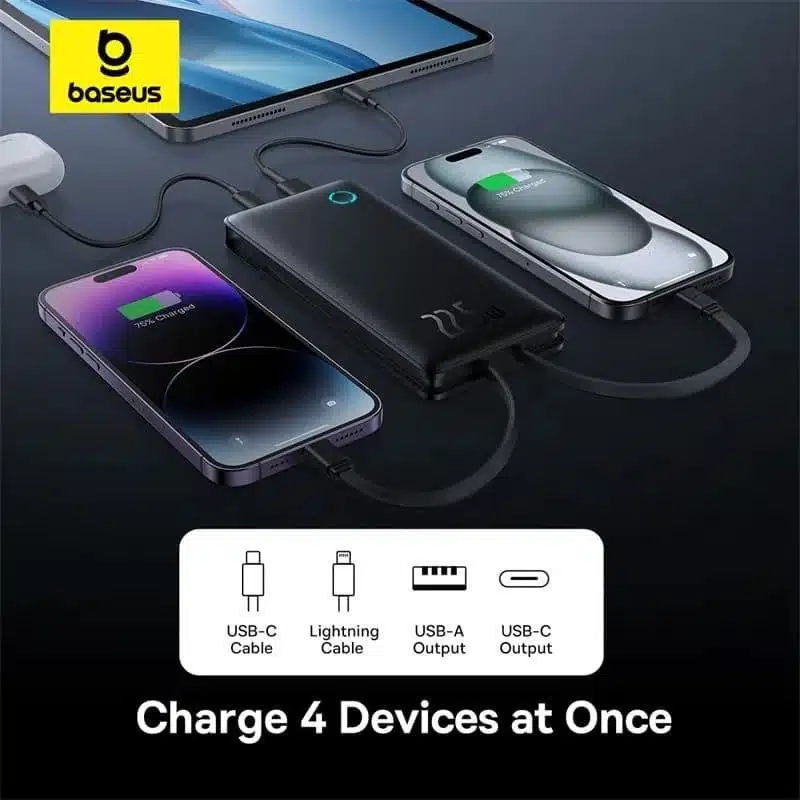 Baseus Airpow Lite 22.5W 10000mAh Power Bank Dual-Cable Version