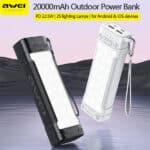 Awei P175K 22.5W 20000mAh PowerBank With Strong Flashlight