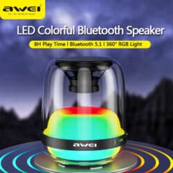 Awei Y386 8W RGB Mini Portable Bluetooth Speaker 2